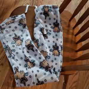 Pug unicorn pajama pants